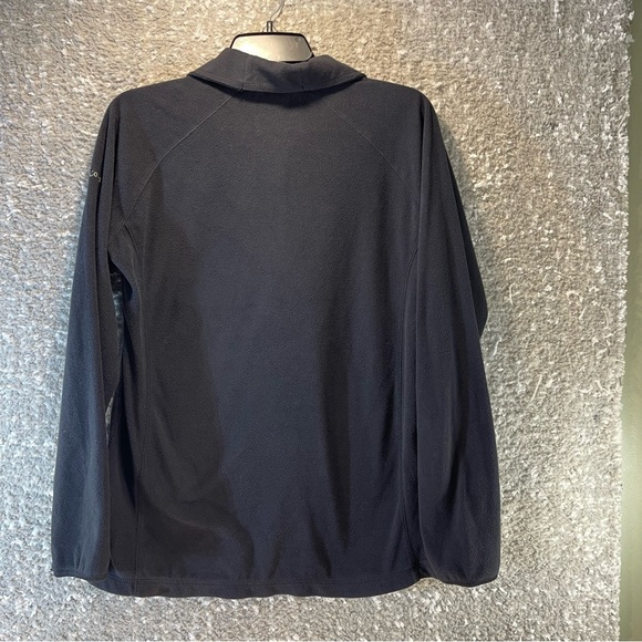 Columbia Sweater Womens L Pullover Fleece Sweatshirt 1/4 Zip Lightweight Black - Picture 2 of 7